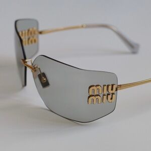 Miu Miu Gold and Silver Sunglasses